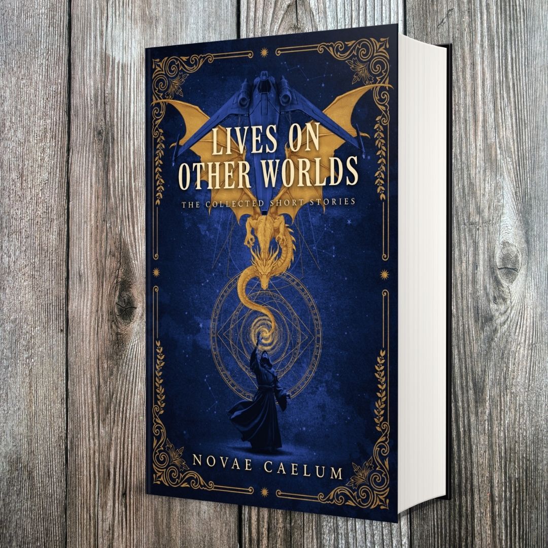 Lives on Other Worlds: The Collected Short Stories — signed hardcover, wood background
