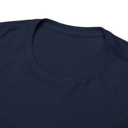 Close-up of the tagless collar of a black t-shirt; the shirt image (not pictured) displays two futuristic, sapphic astronauts kissing outlined in red-and-blue bordered circle.