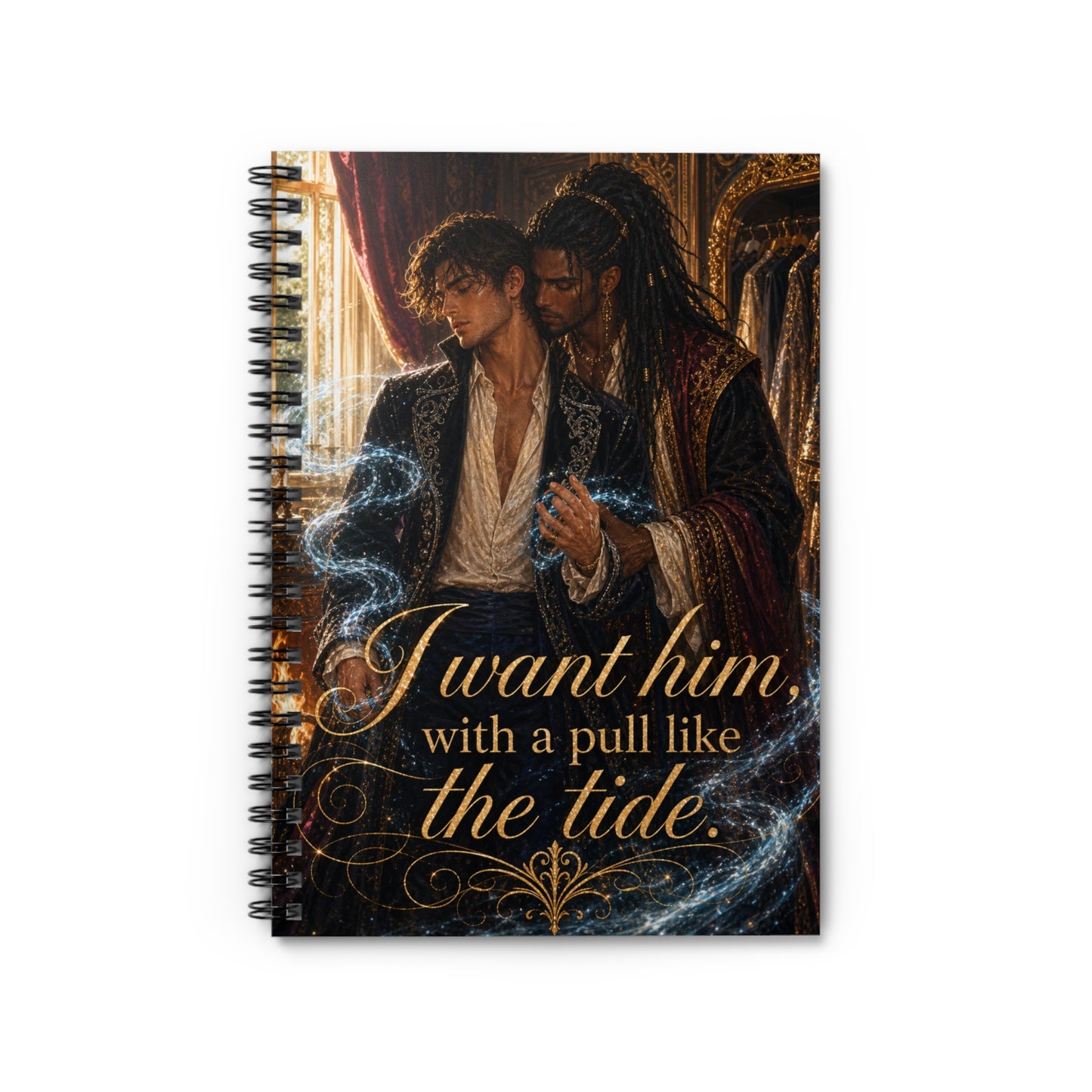 Journal - An Elemental Husband - Romantic Fantasy Spiral Notebook — “I want him, with a pull like the tide.”