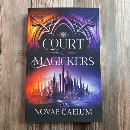 Court of Magickers discreet cover paperback with swag