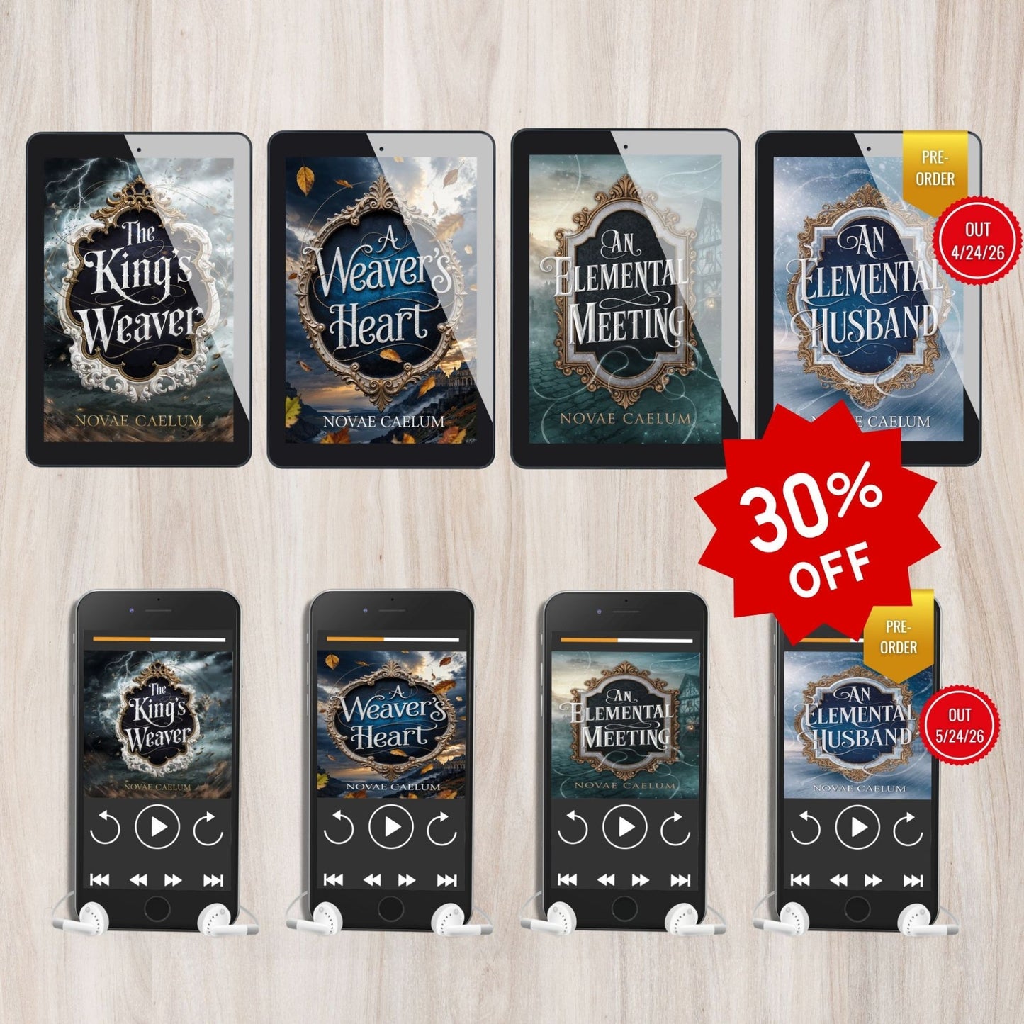The King's Weaver Ebook + Audiobook Bundle Books 1-4 (30 % Off)