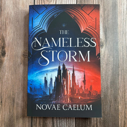 The Nameless Storm discreet cover paperback with swag