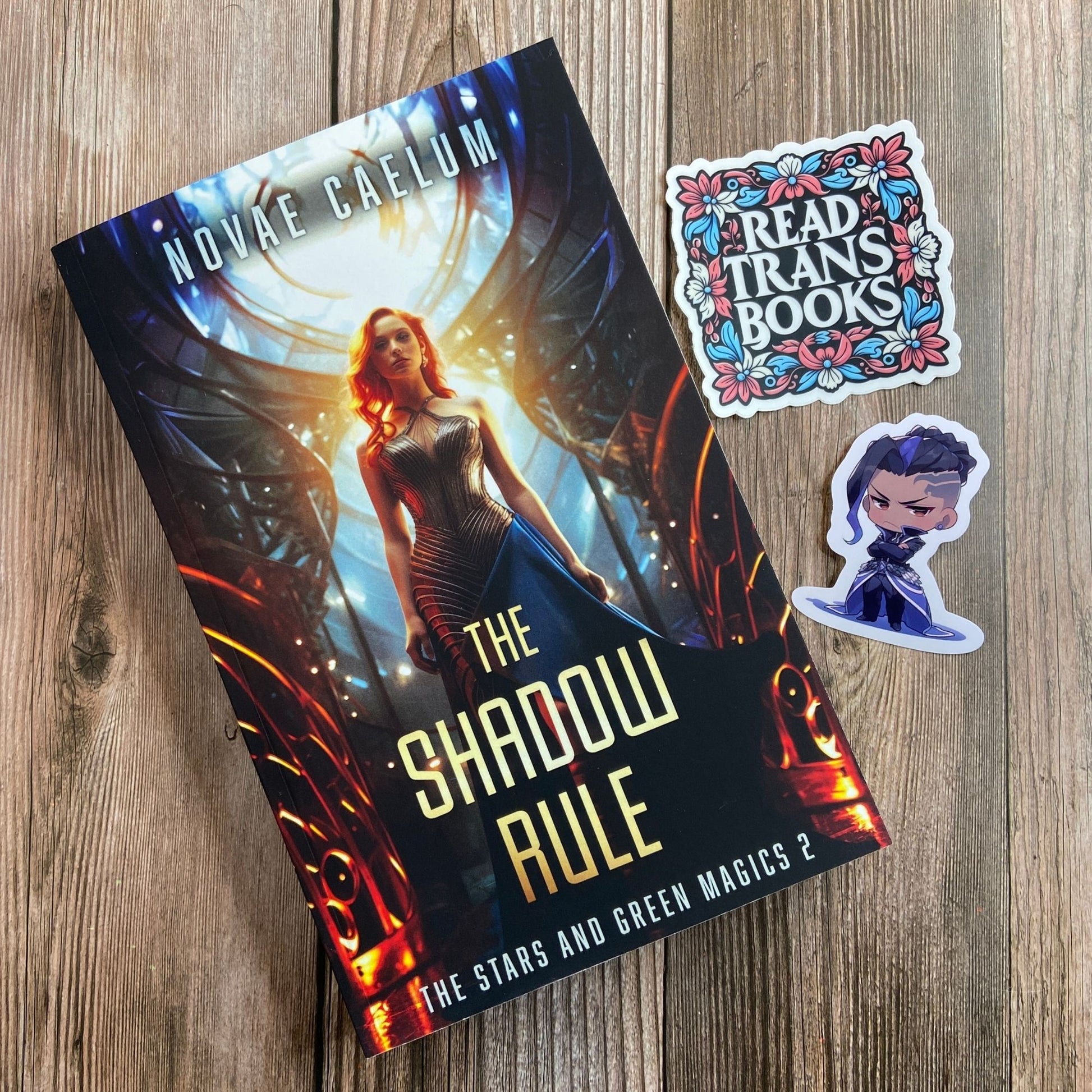 The Shadow Rule: The Stars and Green Magics Book 2 (Old Cover Paperback) and stickers