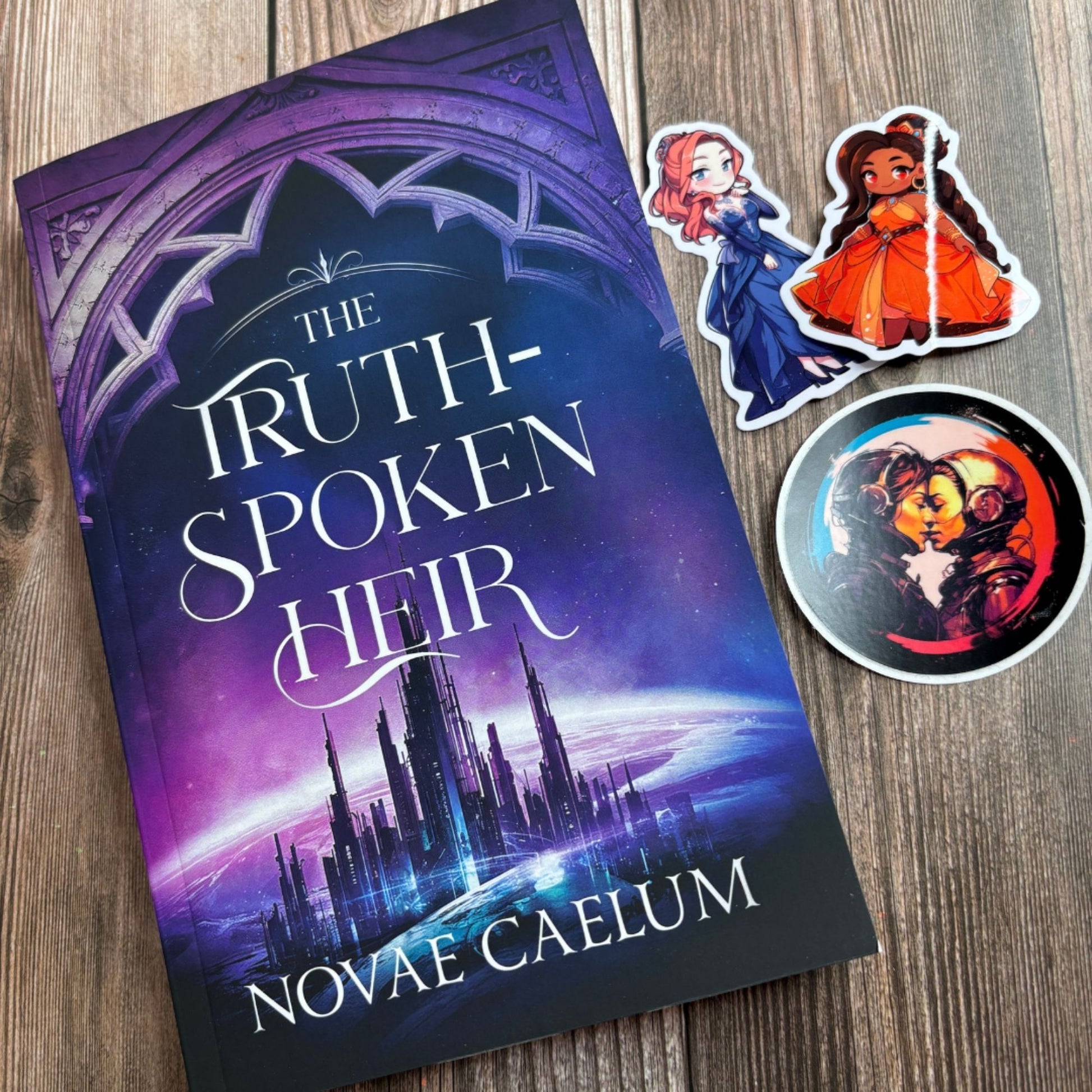 The Truthspoken Heir: The Stars and Green Magics Book 1 (Paperback) and stickers