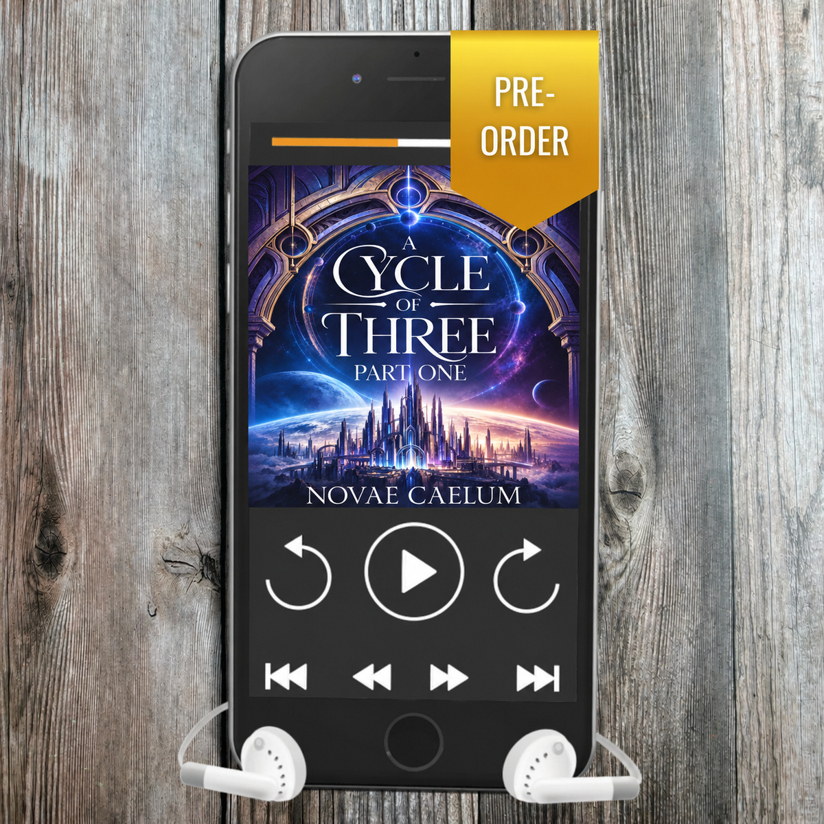 A Cycle of Three: Part One by Novae Caelum, audiobook pre-order mockup.