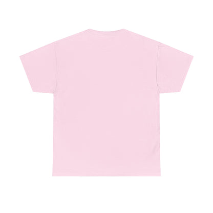 Pink unisex t-shirt, back view, plain with no print.