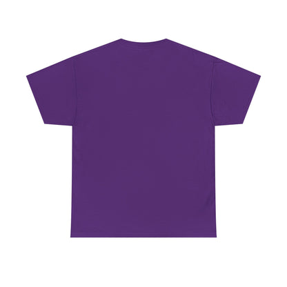 Purple unisex t-shirt, back view, plain with no print.