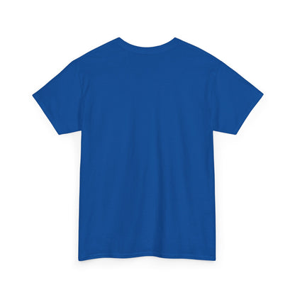Royal blue unisex t-shirt, back view, plain with no print, shown flat.