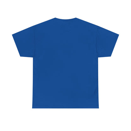 Royal blue unisex t-shirt, back view, plain with no print.