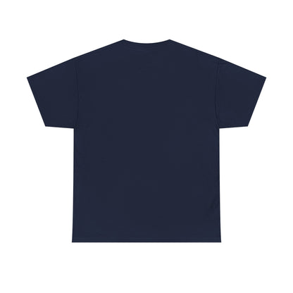 Navy unisex t-shirt, back view, plain with no print.
